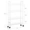 4-Tier Slim Rolling Cart for Narrow Spaces Durable Iron Organizer with Wheels, Cream White, Easy Assembly, Space-Saving Storage Solution